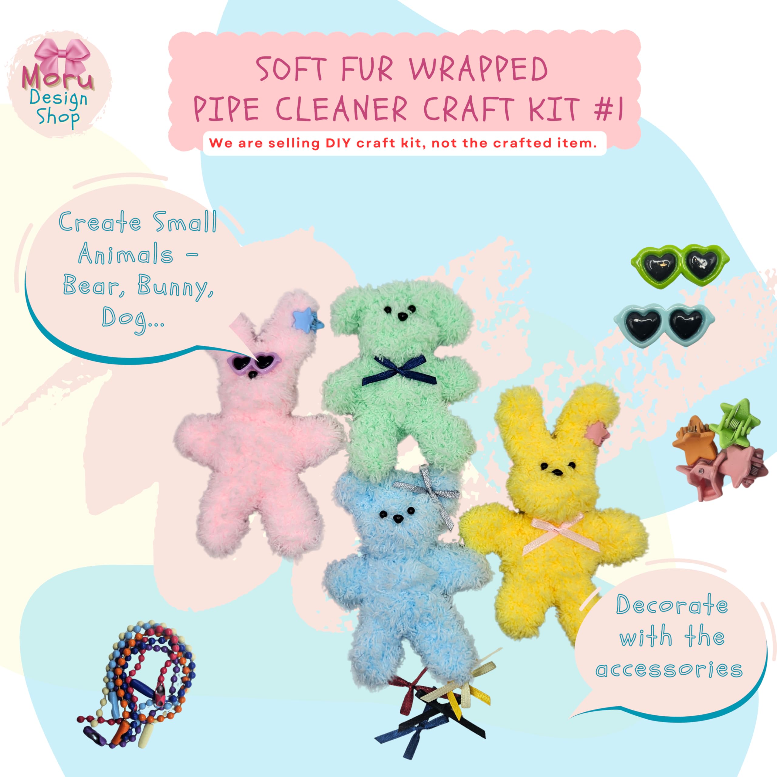 Foto 6 pulgar | Limpiapipas Moru Fur #1 De Craft Kit Con Accesorios Y Tutorial - Venta Internacional.