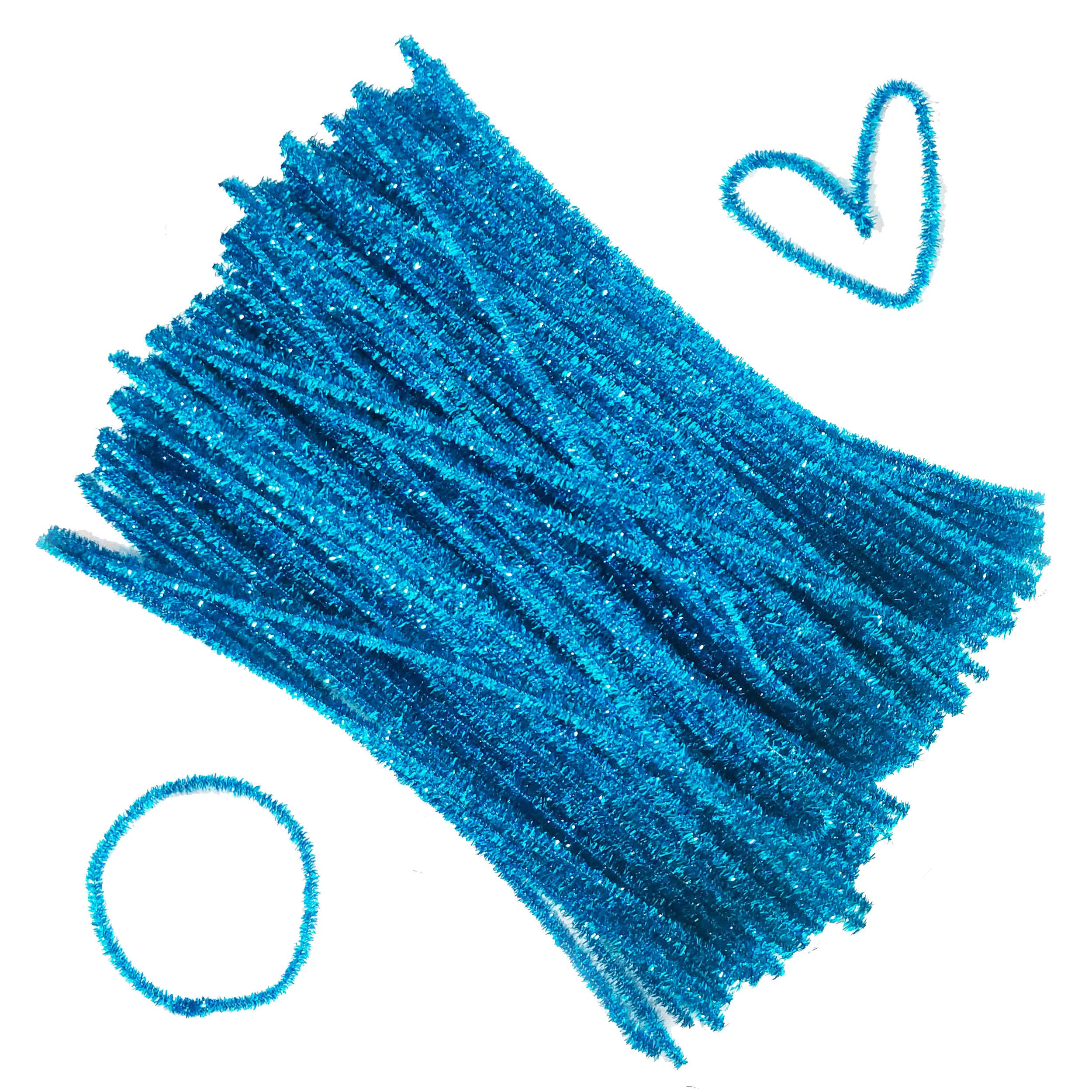 Foto 2 pulgar | Limpiapipas Carykon Glitter Tinsel, 30 Cm, Azul Claro, 200 Unidades - Venta Internacional.