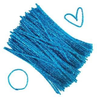 Foto 1 | Limpiapipas Carykon Glitter Tinsel, 30 Cm, Azul Claro, 200 Unidades - Venta Internacional.