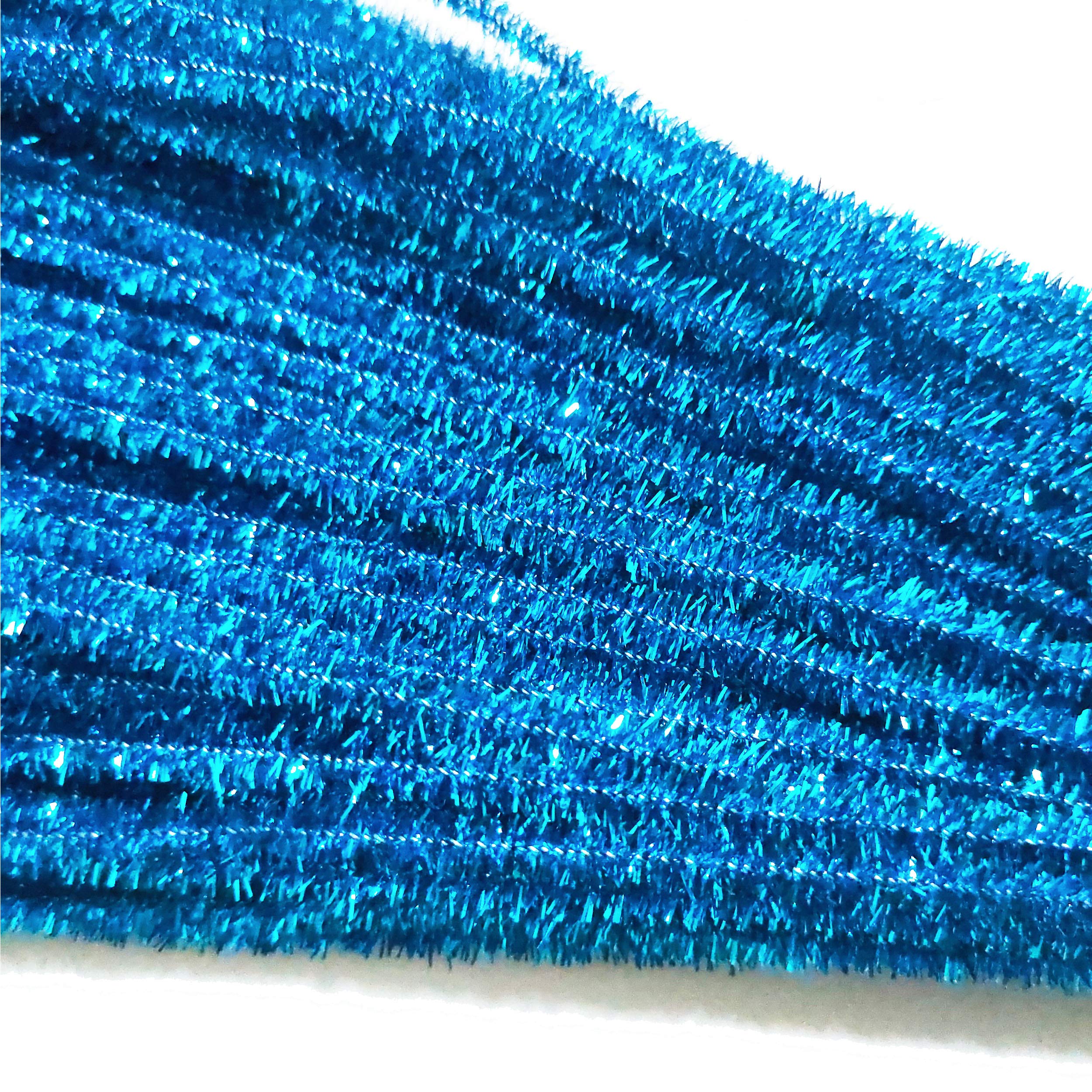 Foto 3 pulgar | Limpiapipas Carykon Glitter Tinsel, 30 Cm, Azul Claro, 200 Unidades - Venta Internacional.