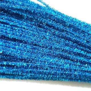 Foto 2 | Limpiapipas Carykon Glitter Tinsel, 30 Cm, Azul Claro, 200 Unidades - Venta Internacional.