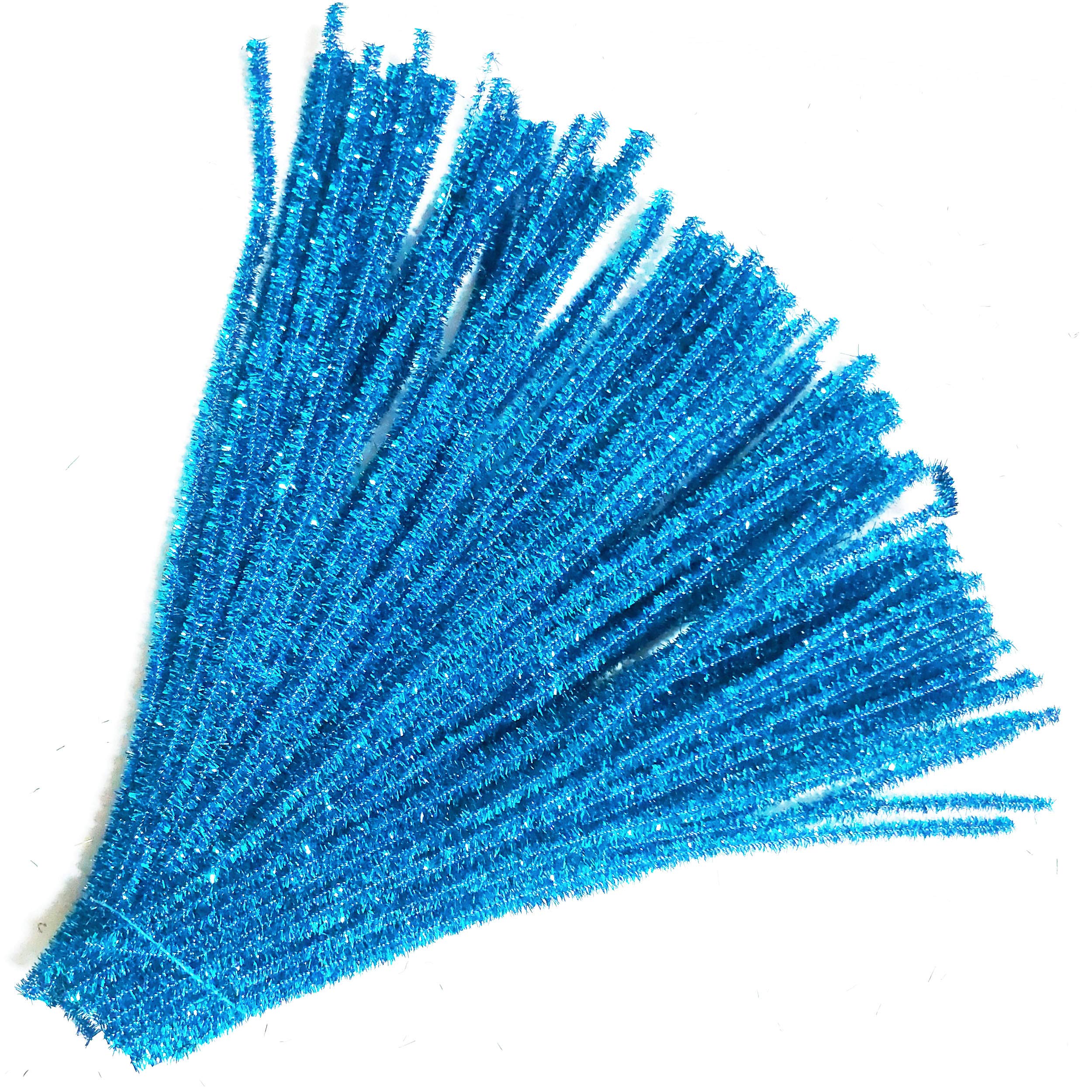 Foto 4 pulgar | Limpiapipas Carykon Glitter Tinsel, 30 Cm, Azul Claro, 200 Unidades - Venta Internacional.
