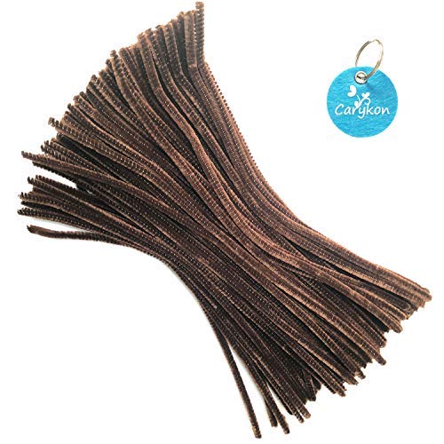 Foto 1 | Limpiapipas Carykon Fuzzy Chenille Con Tallos De 100 Unidades, Color Marrón - Venta Internacional.