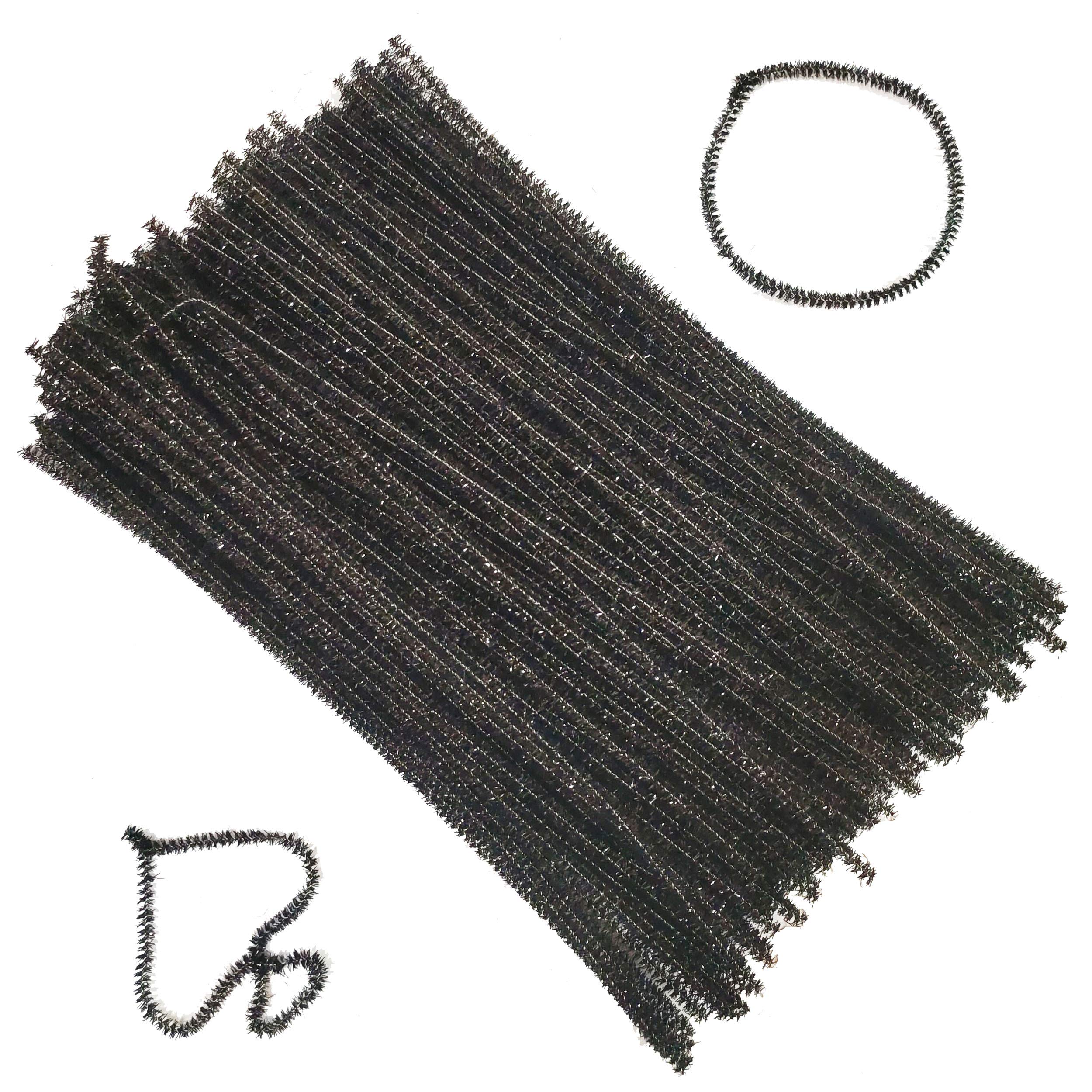 Foto 2 pulgar | Limpiapipas Carykon Glitter Tinsel, 200 Unidades, 30 Cm, Color Negro - Venta Internacional.