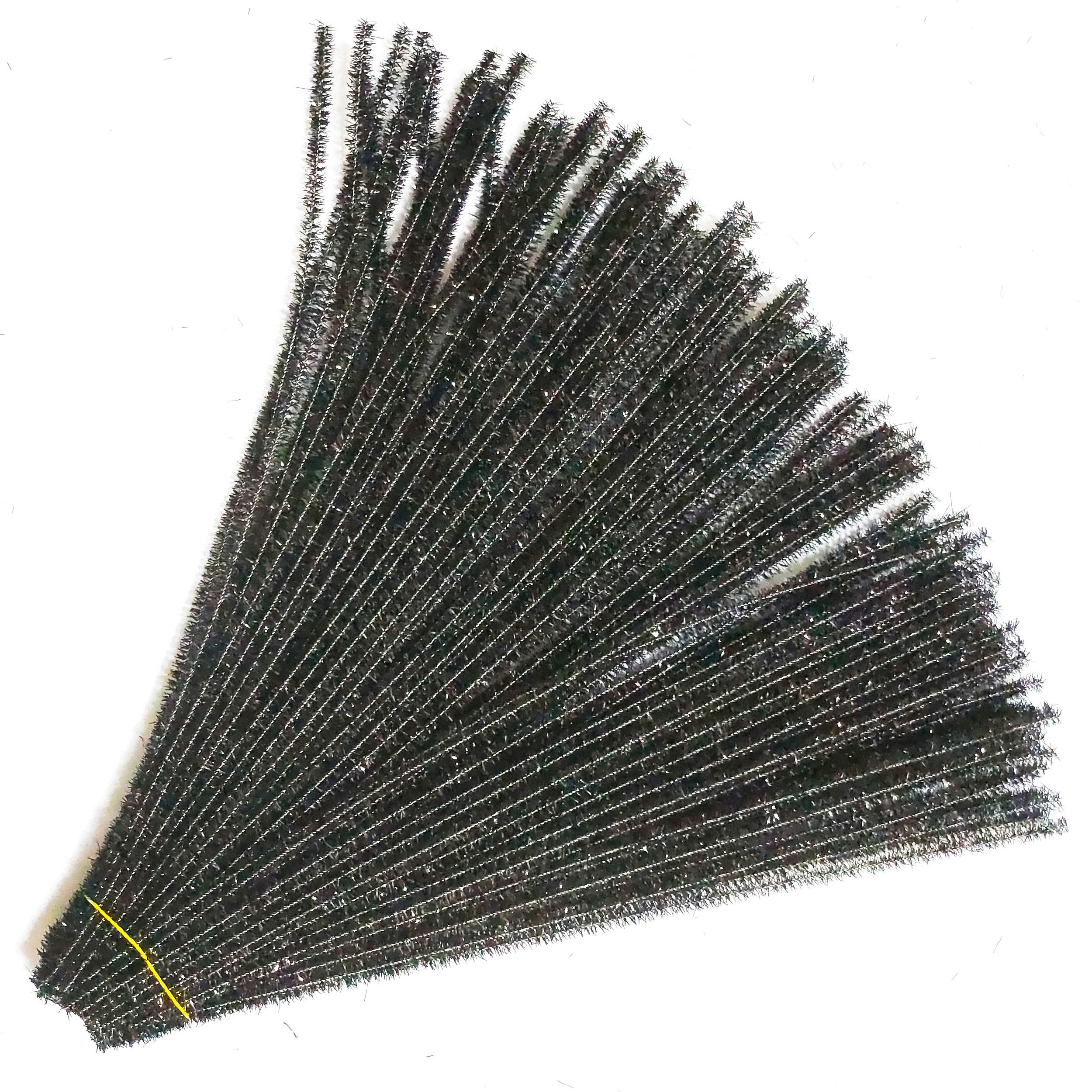 Foto 4 pulgar | Limpiapipas Carykon Glitter Tinsel, 200 Unidades, 30 Cm, Color Negro - Venta Internacional.