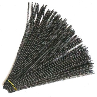 Foto 3 | Limpiapipas Carykon Glitter Tinsel, 200 Unidades, 30 Cm, Color Negro - Venta Internacional.