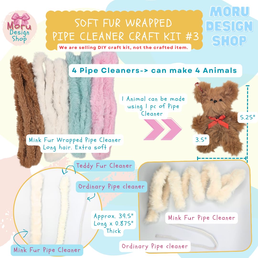 Foto 4 pulgar | Limpiapipas Moru Fur #3 De Craft Kit Con Accesorios Y Tutorial - Venta Internacional.