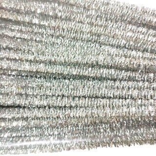 Foto 2 | Limpiapipas Carykon Con Purpurina, 200 Unidades, 30 Cm, Plata - Venta Internacional.