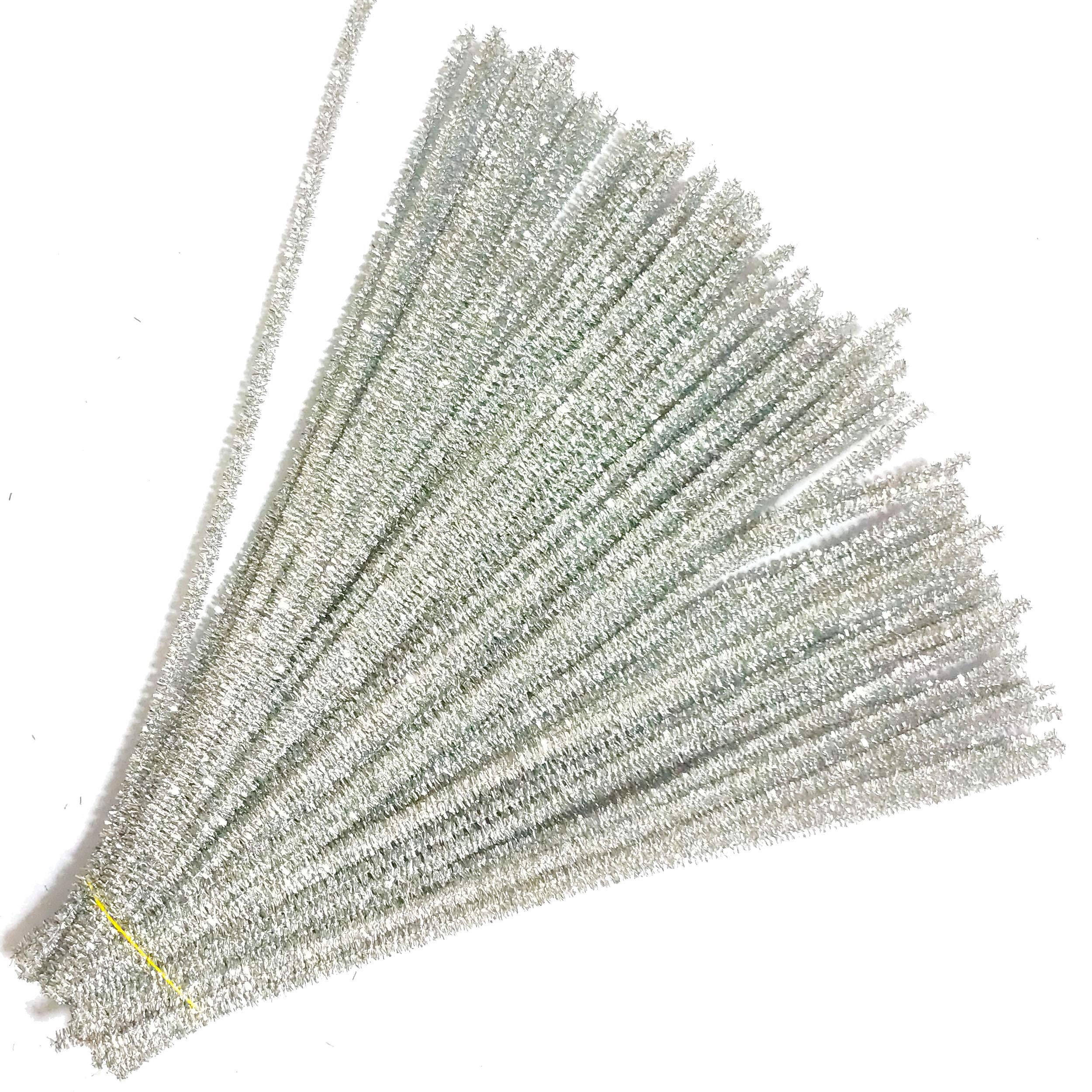 Foto 3 | Limpiapipas Carykon Con Purpurina, 200 Unidades, 30 Cm, Plata - Venta Internacional.