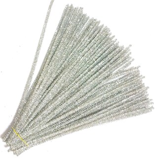 Foto 3 | Limpiapipas Carykon Con Purpurina, 200 Unidades, 30 Cm, Plata - Venta Internacional.