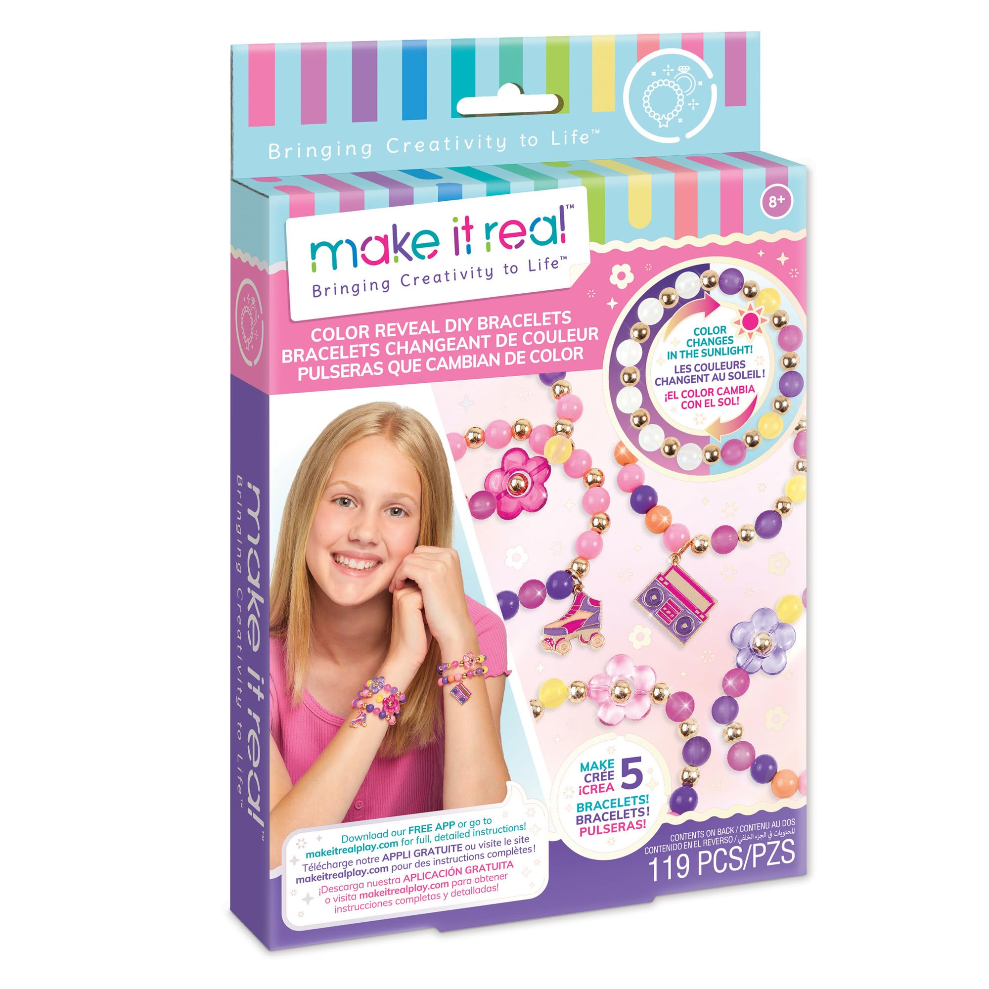 Foto 2 pulgar | Pulseras Make It Real Color Reveal Diy Para Niños - Venta Internacional.