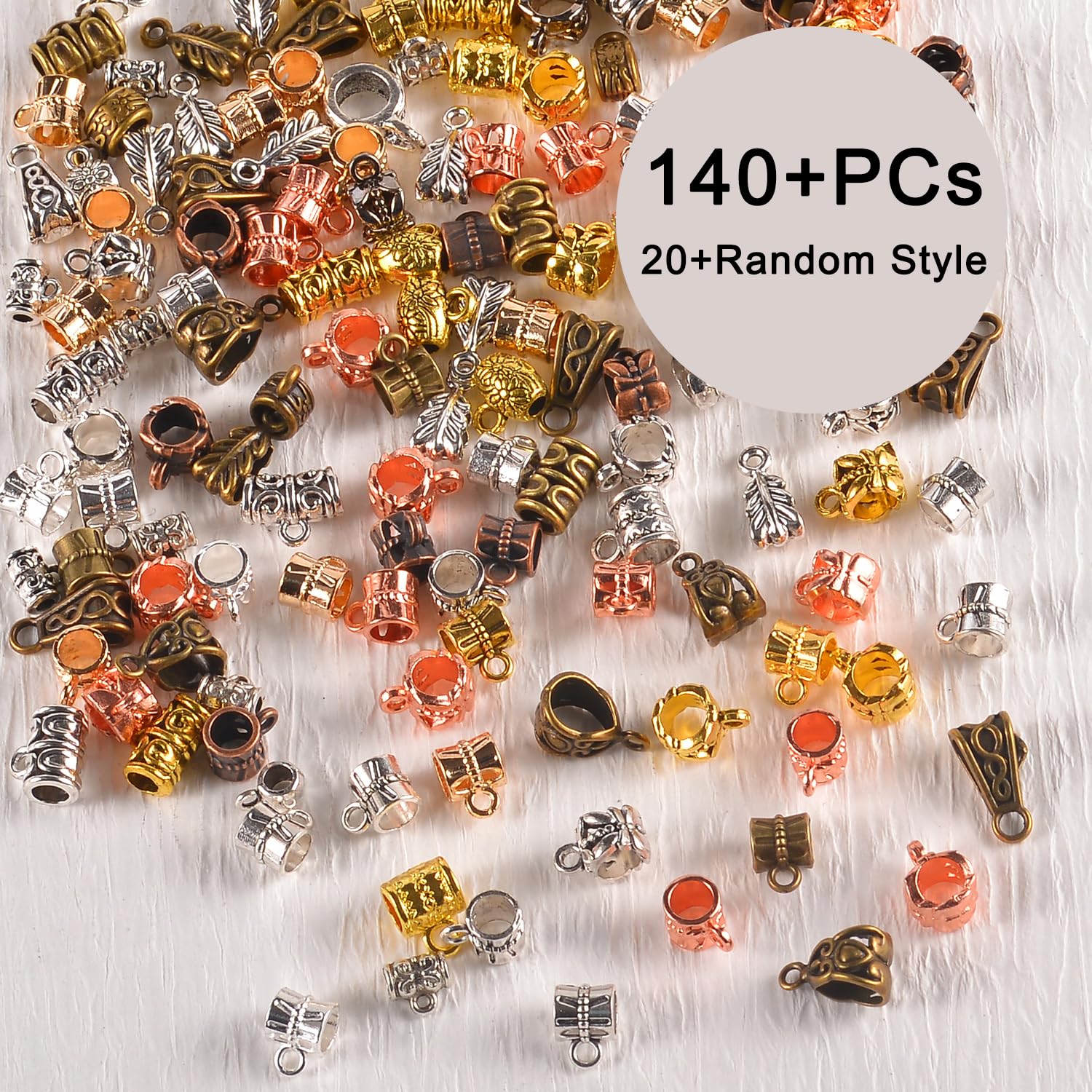 Foto 5 pulgar | Perlas Espaciadoras De Metal, 140 Unidades, Plateadas Y Doradas - Venta Internacional.