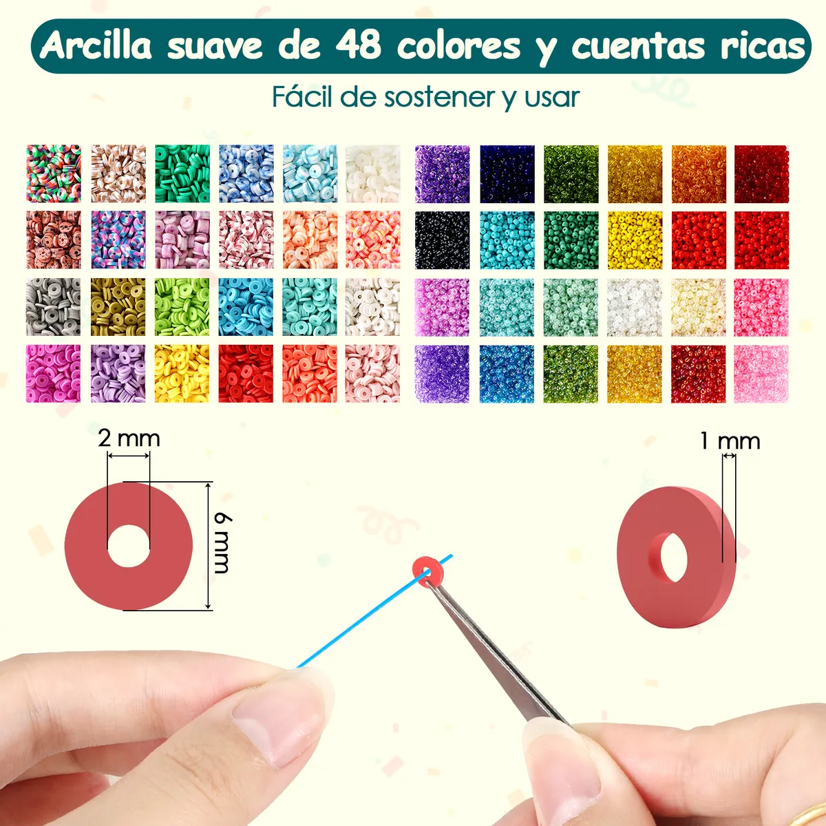 Foto 4 pulgar | Set De Pulseras Cuentas Para Hacer Bisuteria 20500+ Piezas Eo Safe Imports Esi-19782 Multicolor