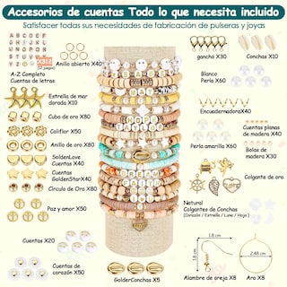 Foto 4 | Set De Pulseras Cuentas Para Hacer Bisuteria 20500+ Piezas Eo Safe Imports Esi-19782 Multicolor