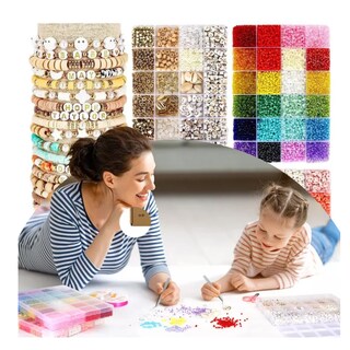 Foto 4 | Kit Para Hacer Pulseras Con 14,400 Cuentas De Vidrio Eo Safe Imports Esi-19781 Multicolor
