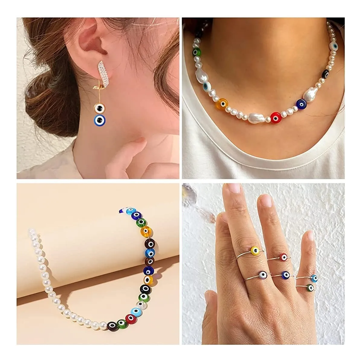 Foto 5 pulgar | Cuentas De Acrílico Para Pulseras Y Collares 6 Mm, 450 U. Eo Safe Imports Esi-19784 Multicolor