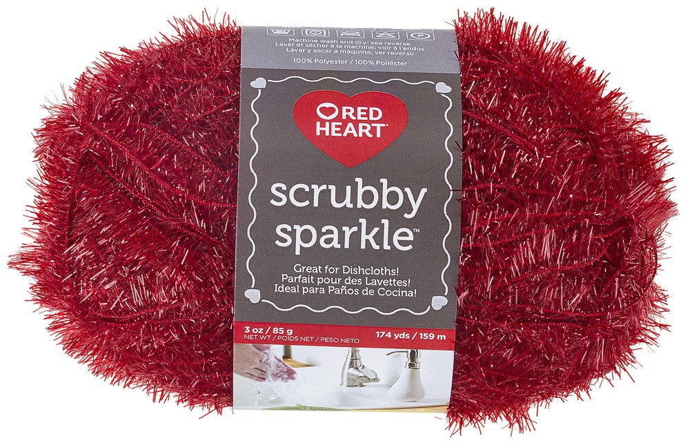 Foto 2 pulgar | Hilo Red Heart Scrubby Sparkle E851.8929 Fresa - Venta Internacional.