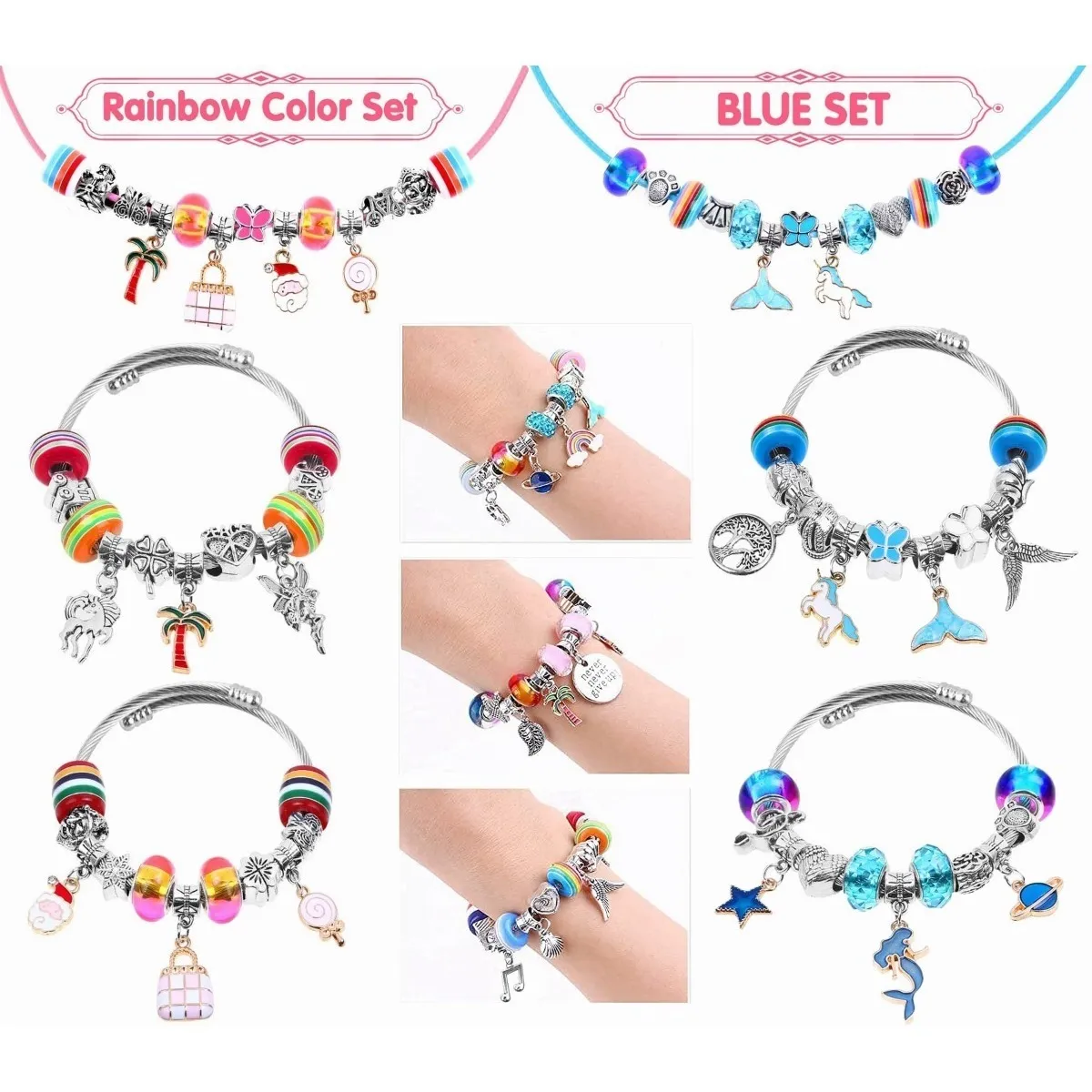 Foto 2 | Kit De Cuentas Para Hacer Pulseras  Collares Y Joyas  112 Pz Lab.g Multicolor