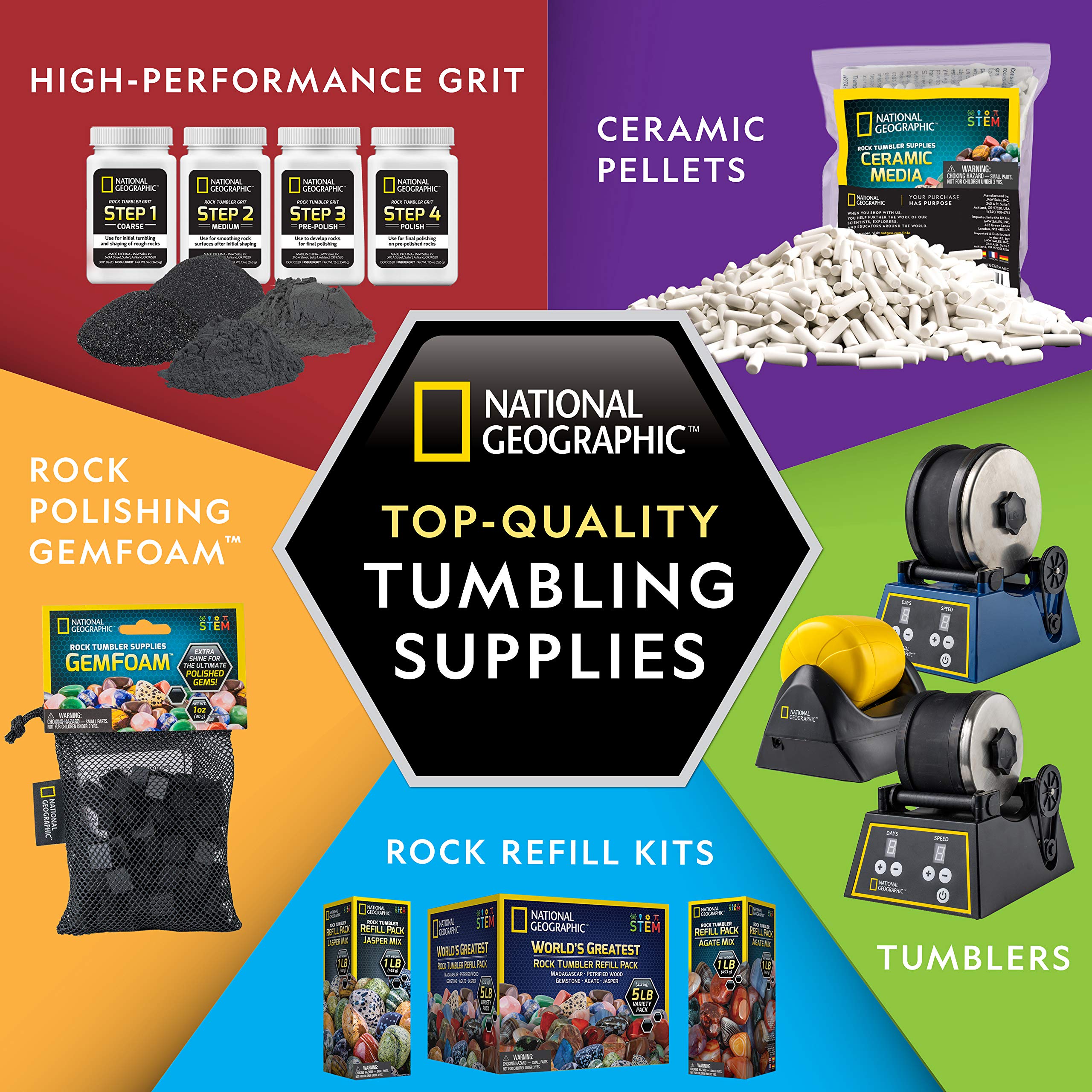 Foto 7 pulgar | Kit De Recarga De Arena Y Esmalte Rock Tumbler | National Geographic - Venta Internacional.