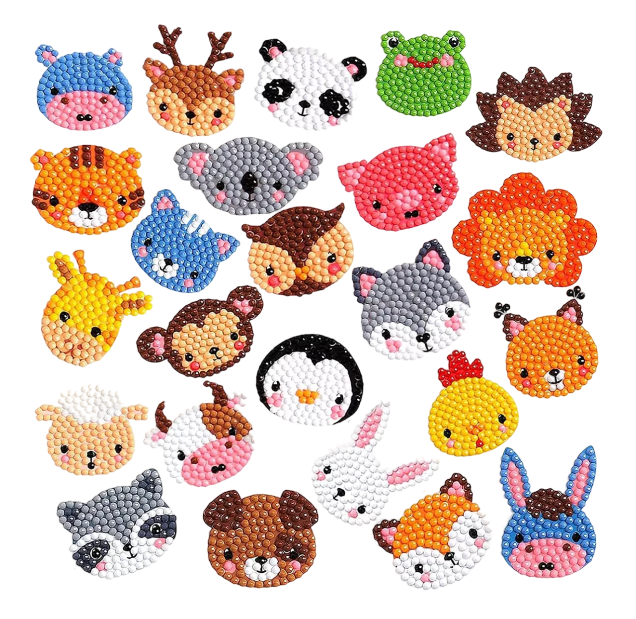 Foto 2 pulgar | Kit Pintura Diamante BELUG 5D Diy Animales para Niños Pegatinas 24 PZS