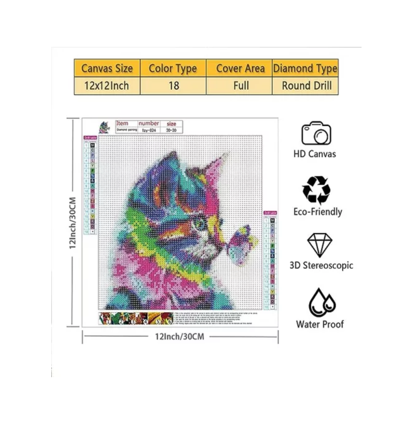 Foto 2 | Kit Pintura de Diamantes Belug 5D DIY Multicolor