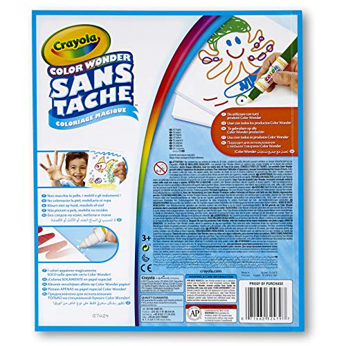Foto 5 pulgar | Venta Internacional - Crayola Color Wonder Mess Gratis Colorear Blanco Colorear 30 Páginas
