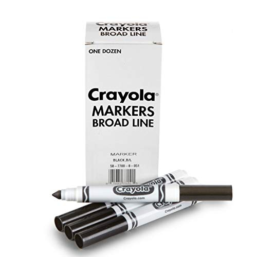 Venta Internacional - Crayola 12 Marcadores Negros A Granel Originales