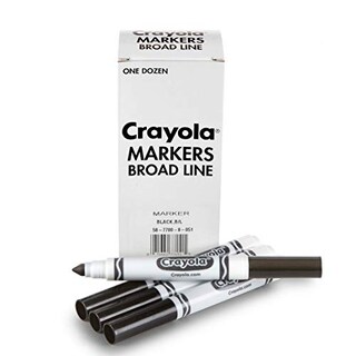 Foto 1 | Venta Internacional - Crayola 12 Marcadores Negros A Granel Originales
