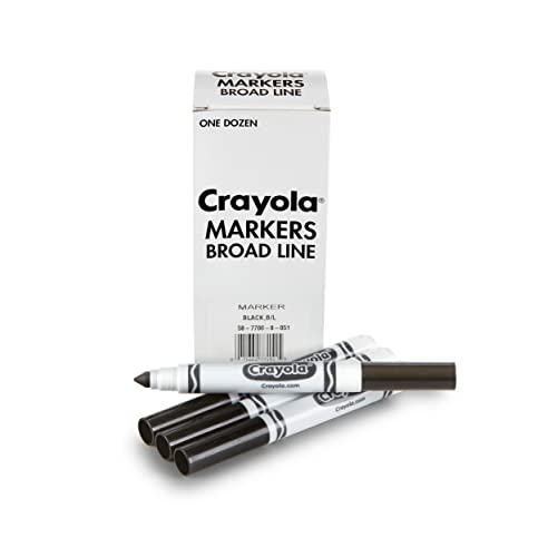 Foto 7 pulgar | Venta Internacional - Crayola 12 Marcadores Negros A Granel Originales