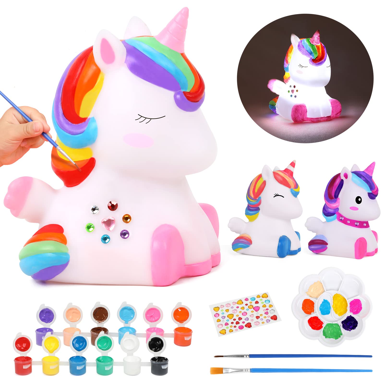 Foto 2 pulgar | Venta Internacional - Art Kit Dededa Paint Your Own Unicorn Night Light Para Niños De 4 A 8 Años