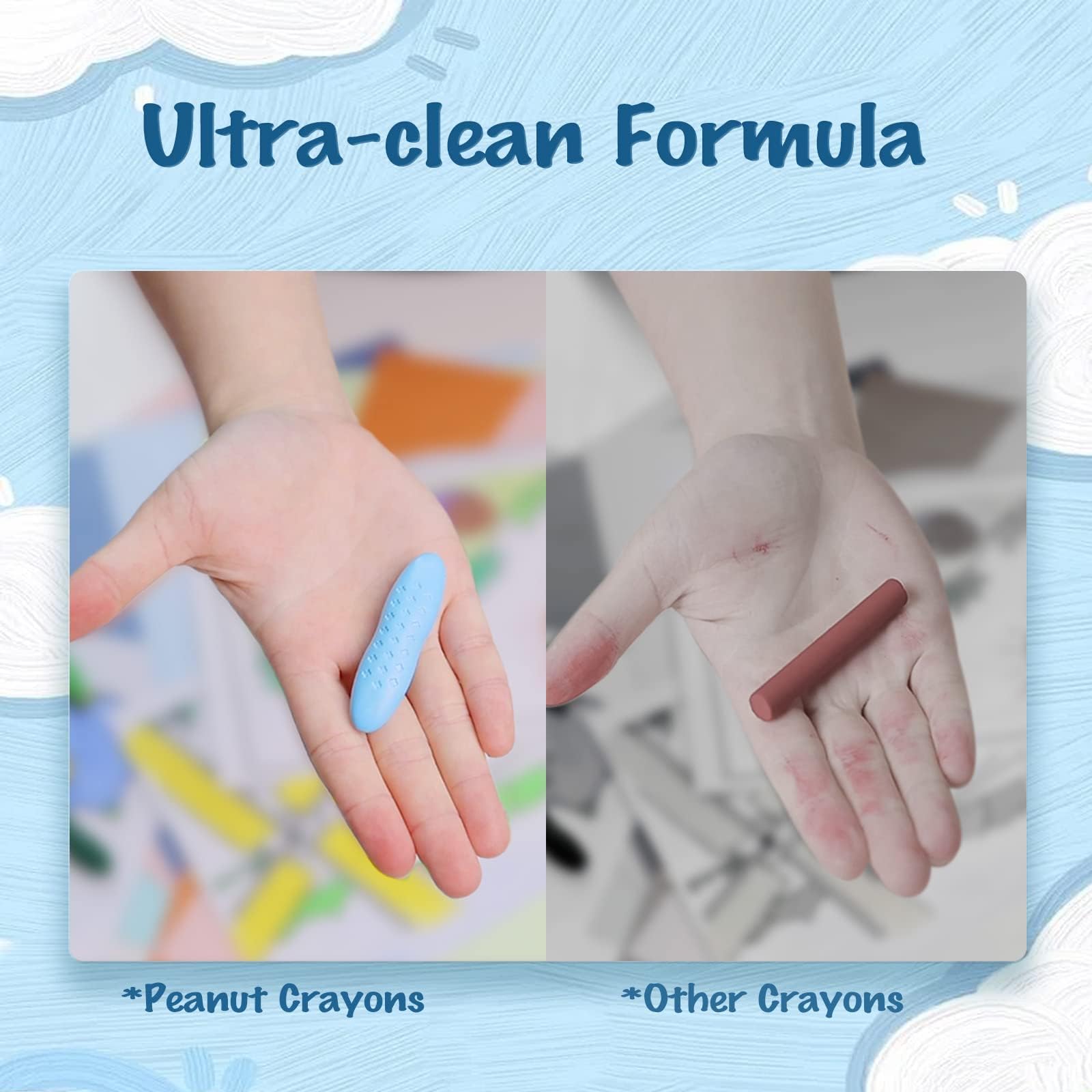 Foto 3 pulgar | Venta Internacional - Crayons Yplus Peanut Para Niños, 12 Colores, Lavables De 2 A 4 Años