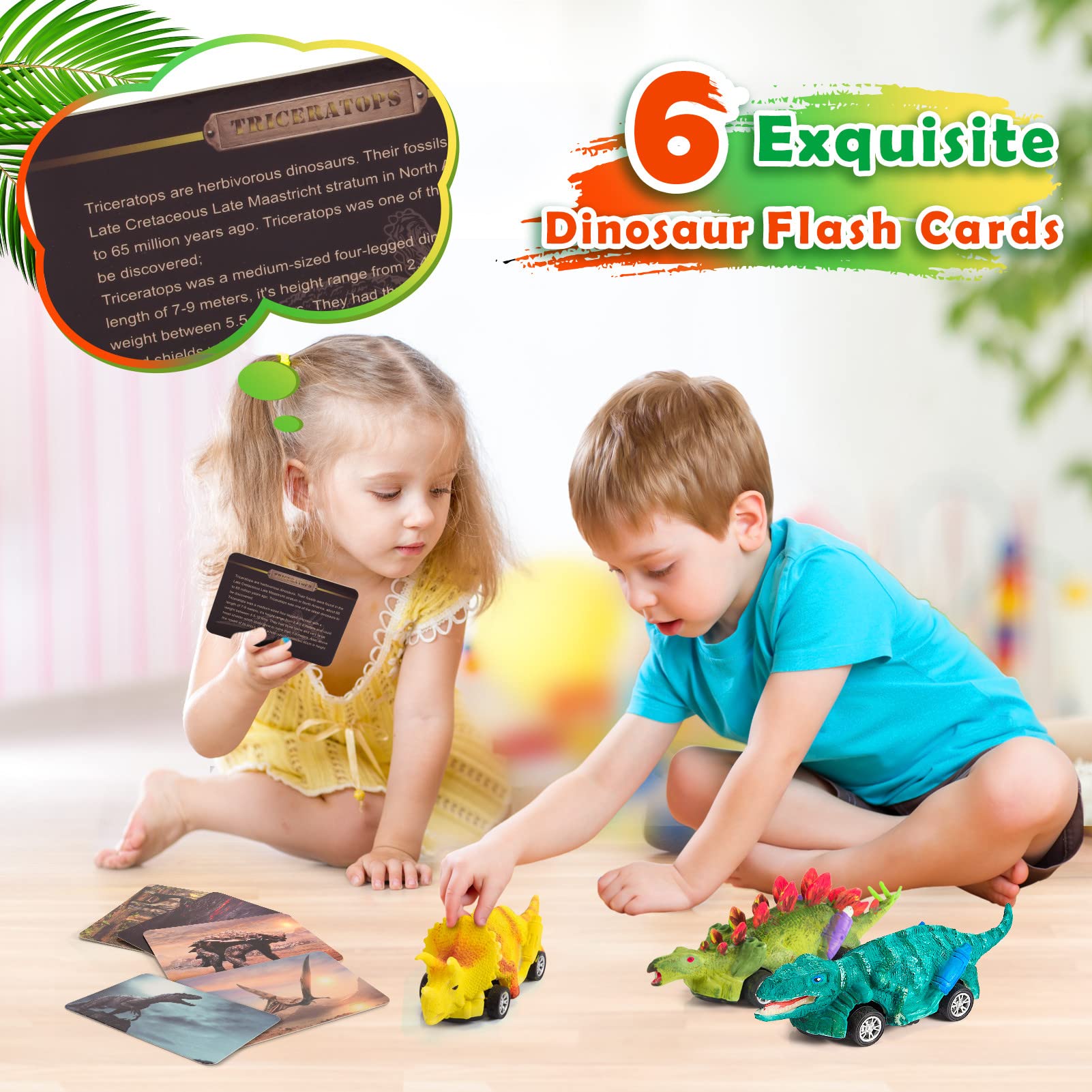 Foto 6 | Venta Internacional - Set De Manualidades Con Dinosaurios Toy + Faentwc Con Coches Retráctil