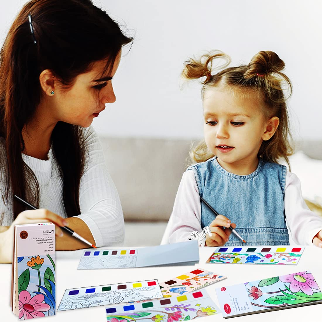 Foto 3 pulgar | Venta Internacional - Libro Para Colorear De Acuarela Junqiu Para Niños De 4 A 8 Años Con Juego De Pintura