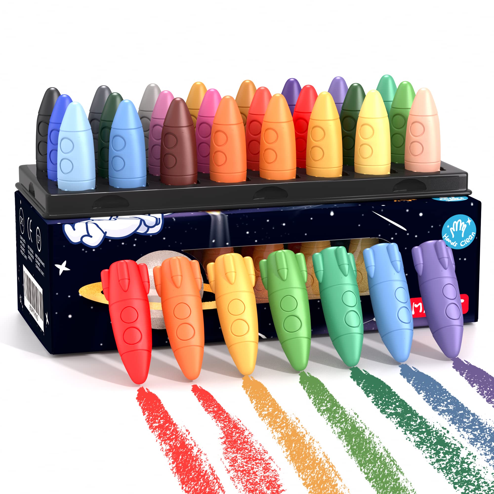 Foto 2 pulgar | Venta Internacional - Lápices De Colores Massrt Space De 24 Colores Para Niños Pequeños, No Tóxicos