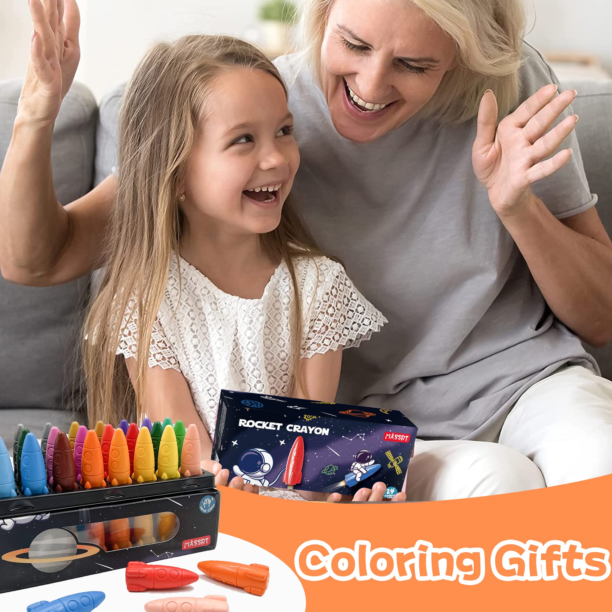 Foto 3 pulgar | Venta Internacional - Lápices De Colores Massrt Space De 24 Colores Para Niños Pequeños, No Tóxicos
