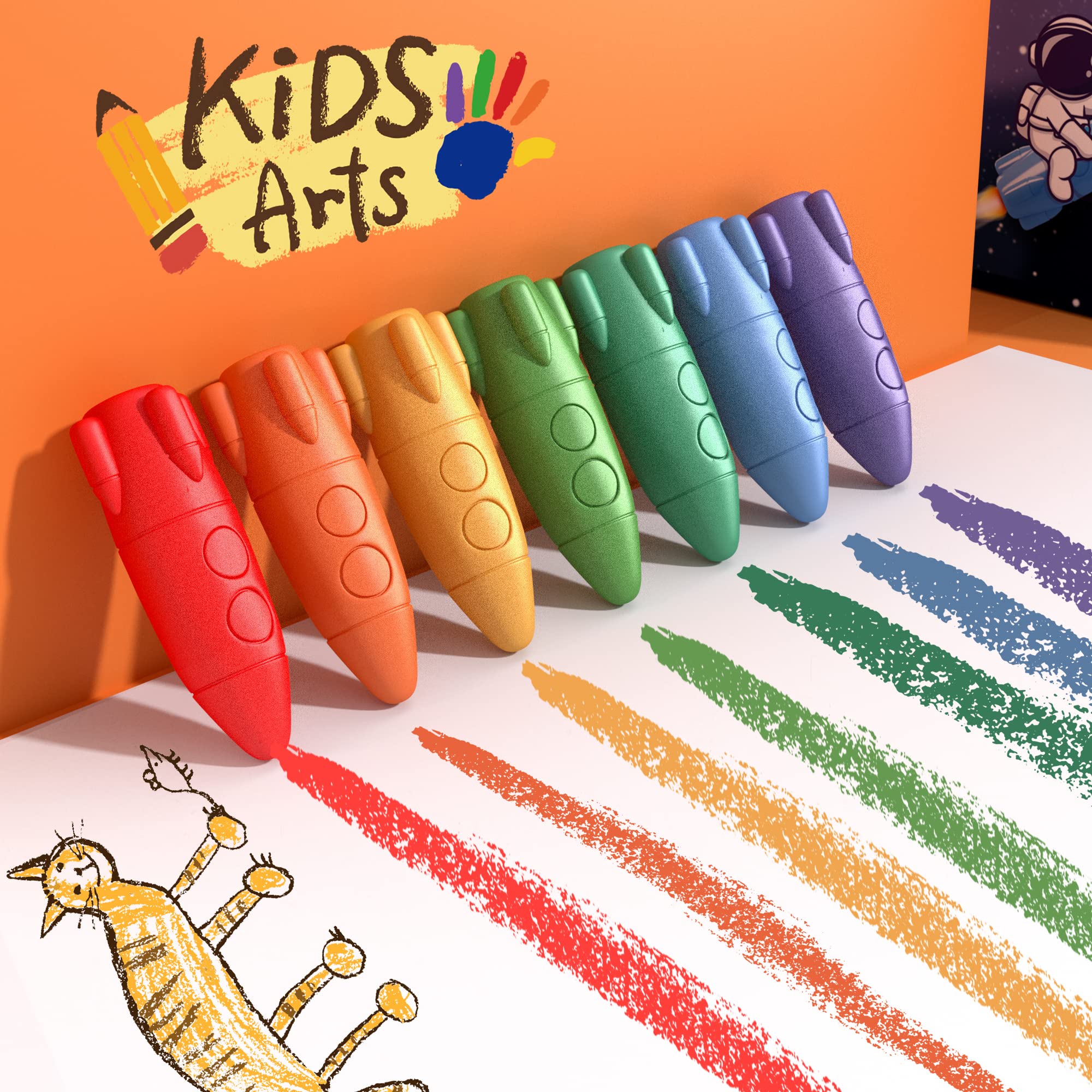 Foto 6 pulgar | Venta Internacional - Lápices De Colores Massrt Space De 24 Colores Para Niños Pequeños, No Tóxicos