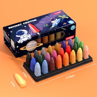 Foto 8 | Venta Internacional - Lápices De Colores Massrt Space De 24 Colores Para Niños Pequeños, No Tóxicos