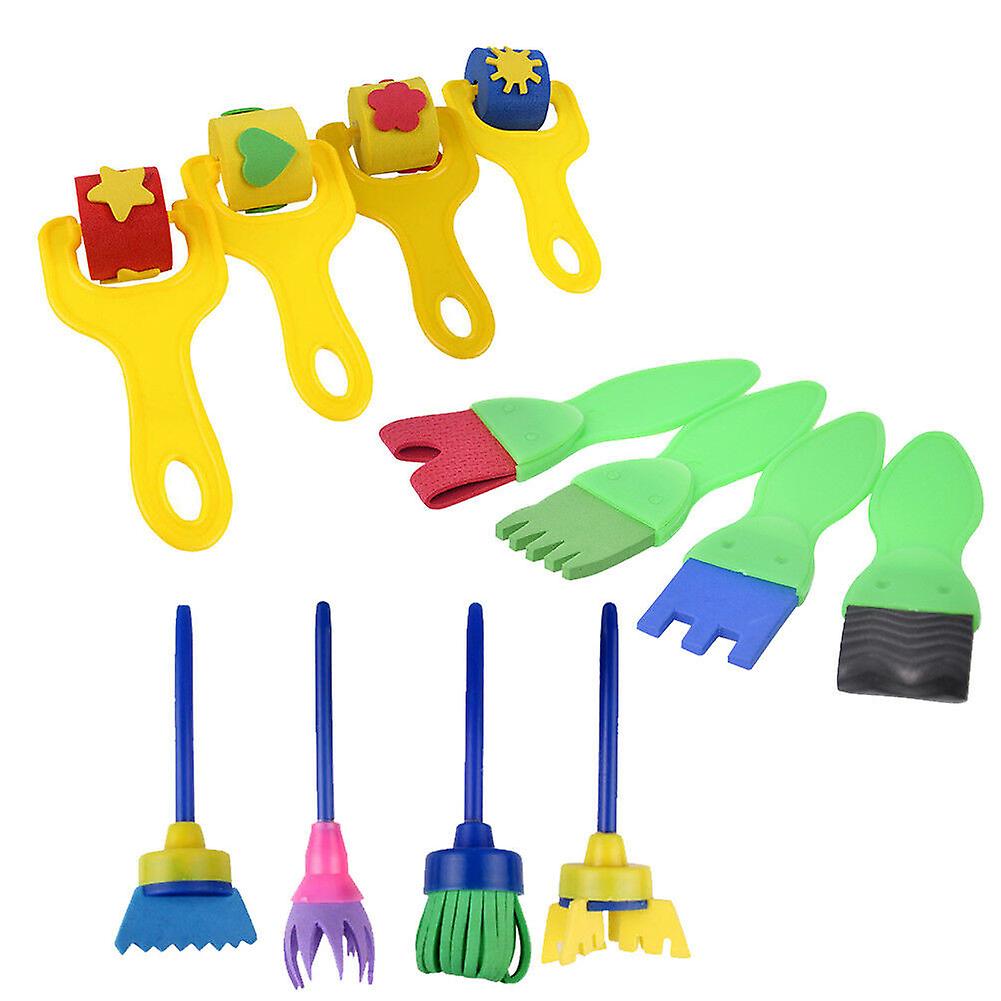 Foto 2 pulgar | Venta Internacional - Pinceles De Pintura Con Esponja, Juego De Herramientas Para Niños