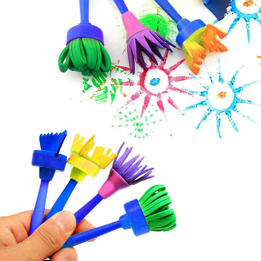 Foto 6 pulgar | Venta Internacional - Pinceles De Pintura Con Esponja, Juego De Herramientas Para Niños