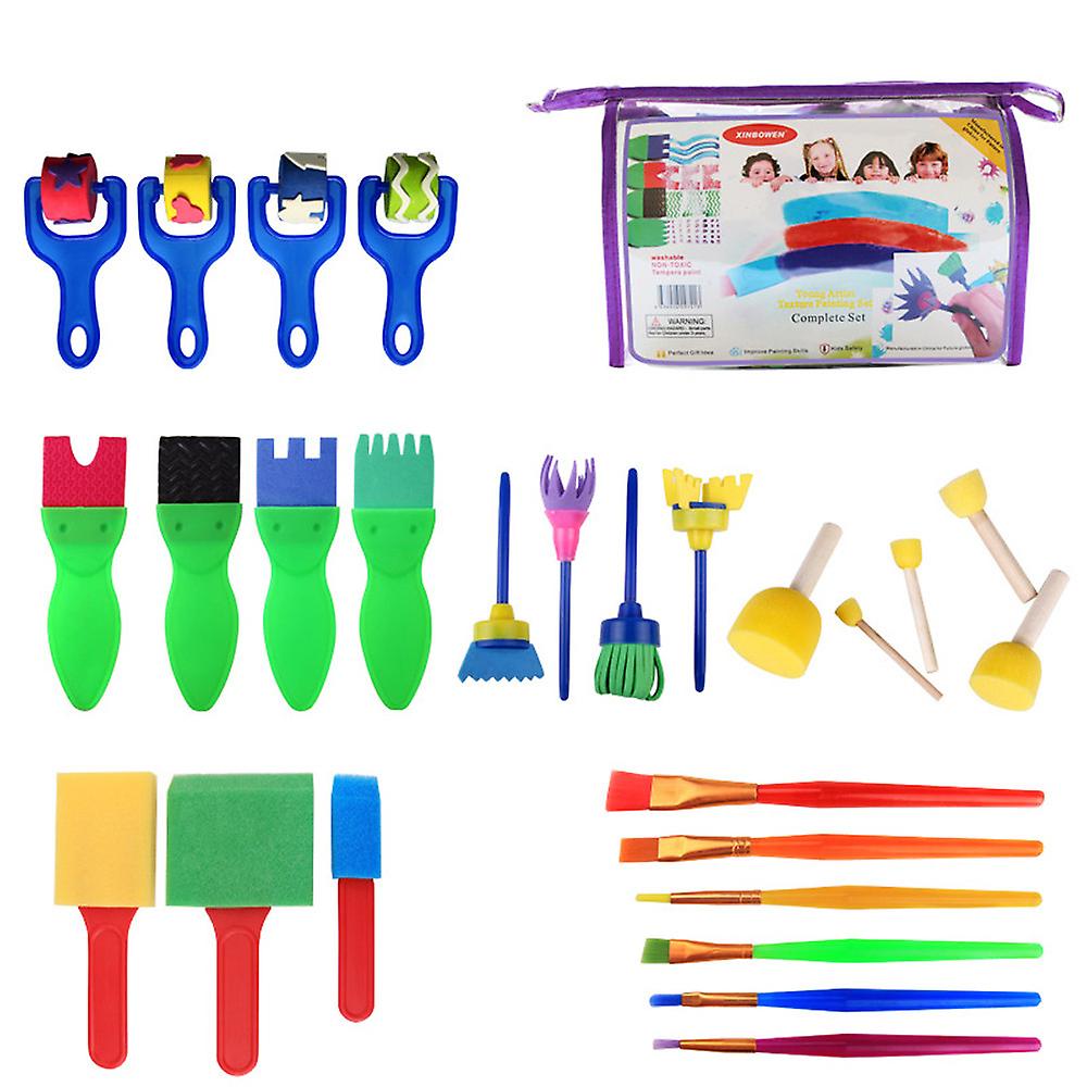Venta Internacional - Set De Pintura Creative, 26 Unidades, Esponjas De Aprendizaje Temprano Para Niños
