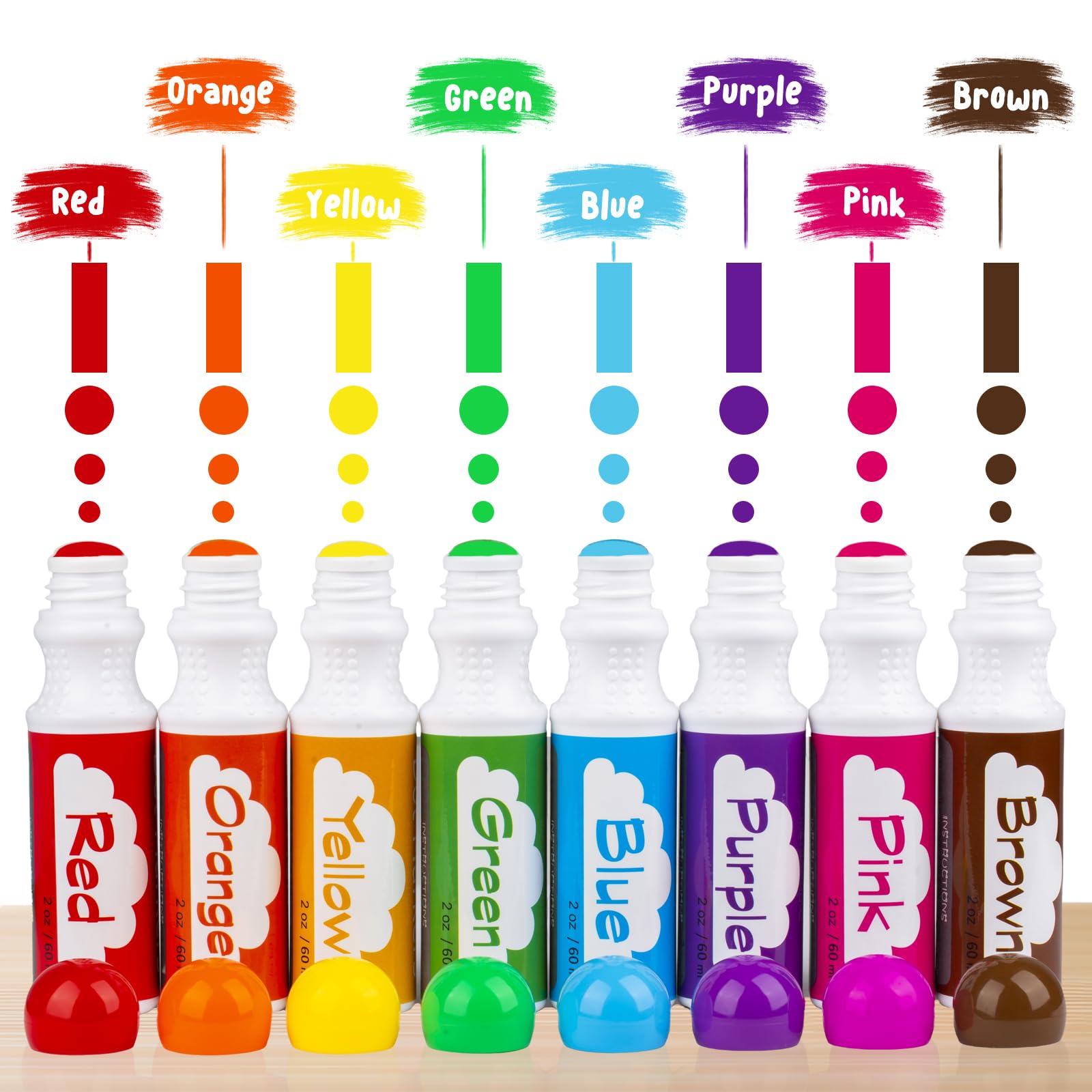Foto 3 pulgar | Venta Internacional - Marcadores De Puntos Soucolor Para Niños Pequeños Y Preescolares, 8 Colores