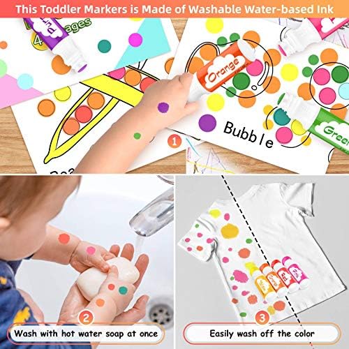 Foto 7 pulgar | Venta Internacional - Marcadores De Puntos Soucolor Para Niños Pequeños Y Preescolares, 8 Colores