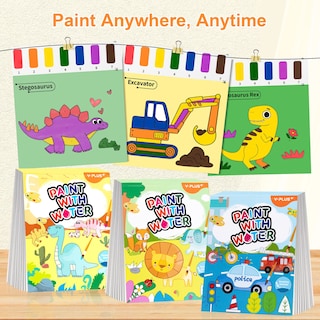 Foto 2 | Venta Internacional - Libro De Pintura Con Agua Yplus Para Niños Pequeños Con Pincel Y 20 Páginas