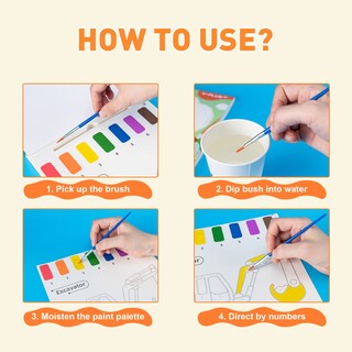 Foto 3 | Venta Internacional - Libro De Pintura Con Agua Yplus Para Niños Pequeños Con Pincel Y 20 Páginas
