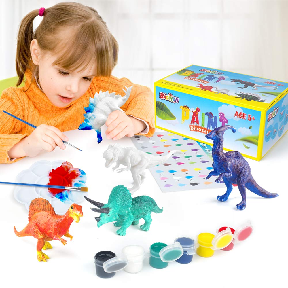 Foto 3 pulgar | Venta Internacional - Set De Pintura Para Niños Con Forma De Dinosaurio, Juguete Y Manualidades, Baodlon