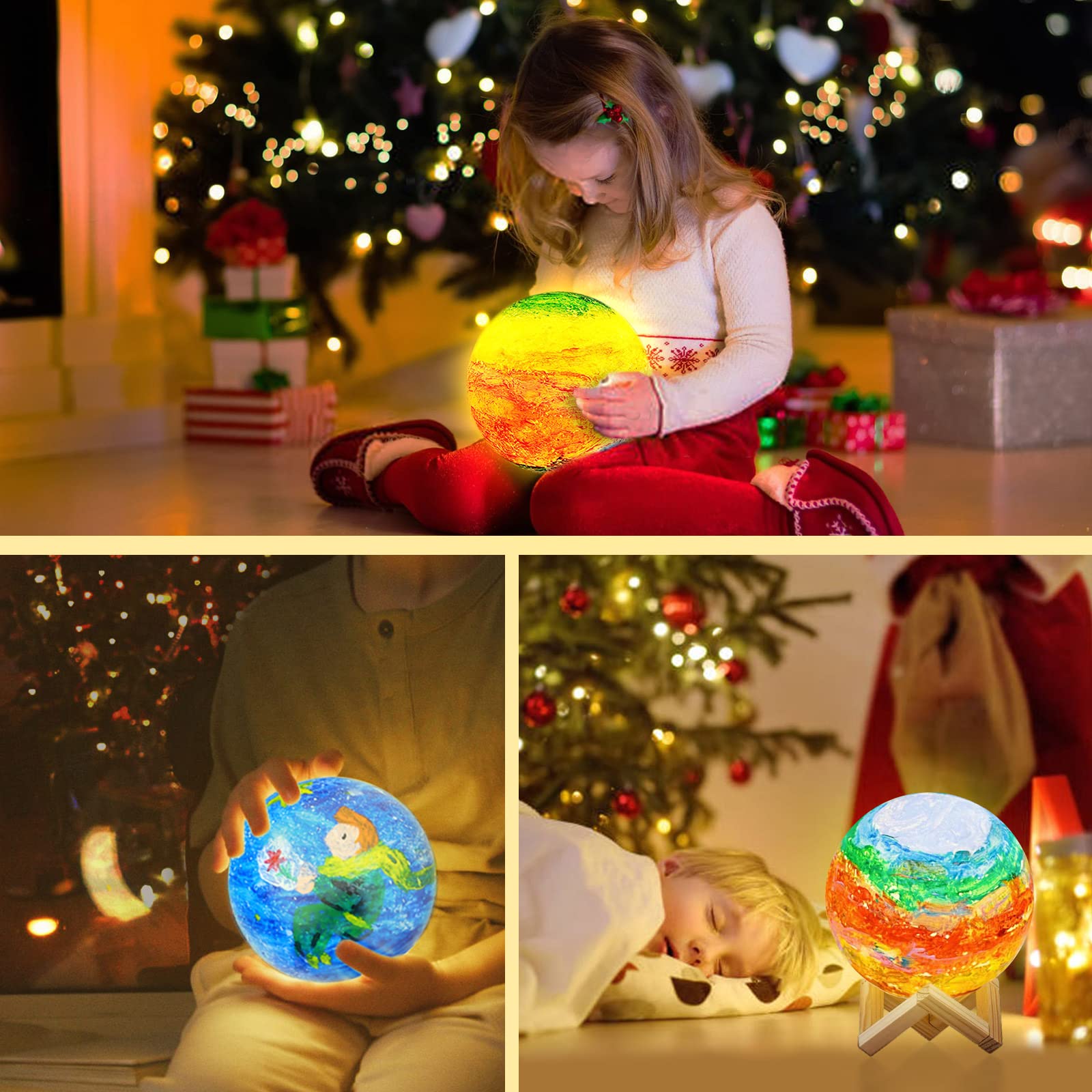 Foto 5 pulgar | Venta Internacional - Kit De Manualidades Laoese Paint Your Own Moon Lamp Para Niños De 8 A 12 Años