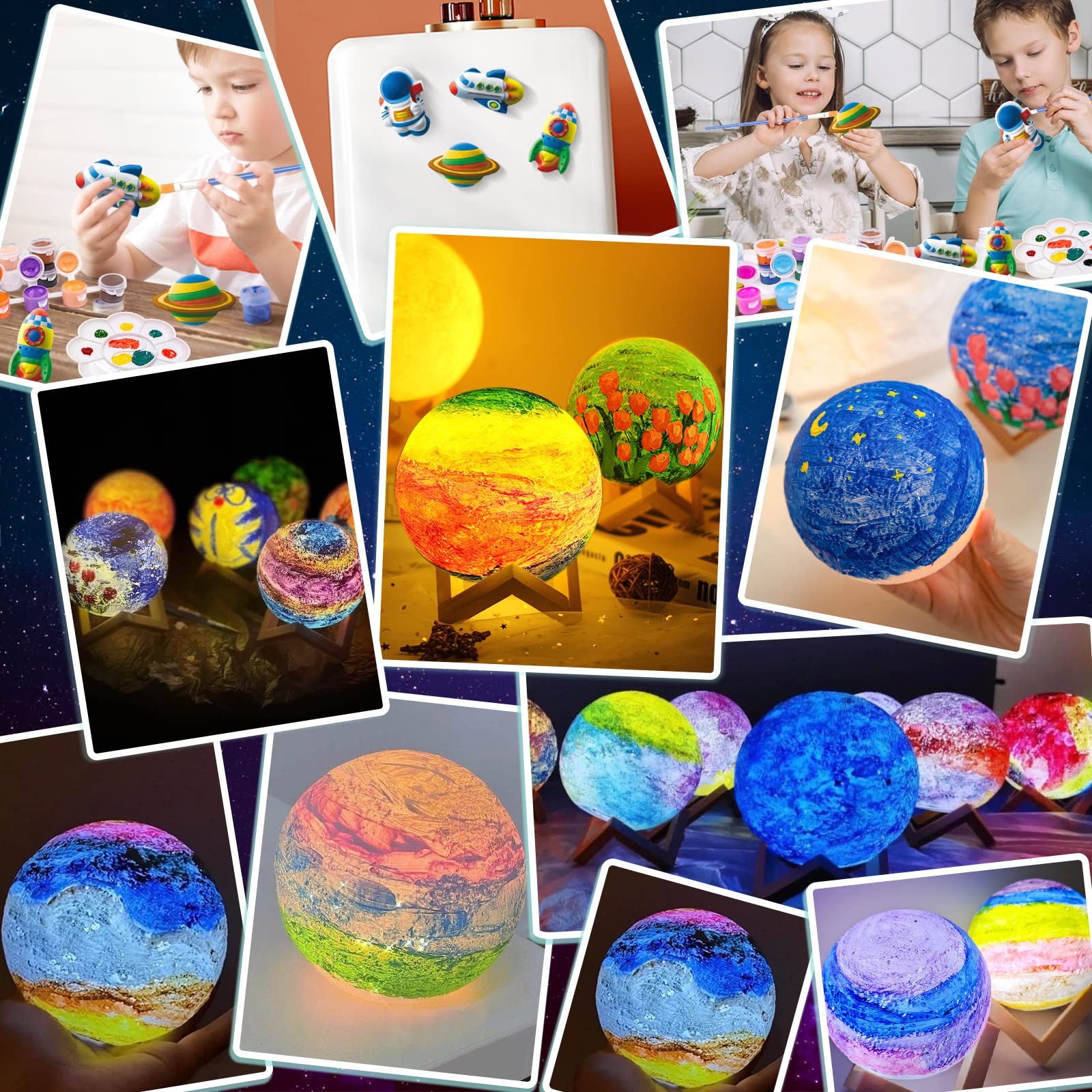 Foto 7 | Venta Internacional - Kit De Manualidades Laoese Paint Your Own Moon Lamp Para Niños De 8 A 12 Años