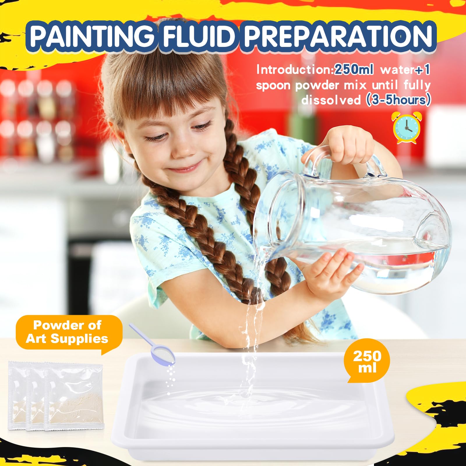 Foto 3 pulgar | Venta Internacional - Set De Pintura Acuática Marmoleada Coodoo Para Niños De 3 A 12 Años Y Más De 6 Colores