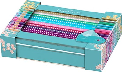 Foto 2 | Lápices De Colores Faber-castell Sparkle, Juego De 20 Con Caja De Regalo - Venta Internacional.