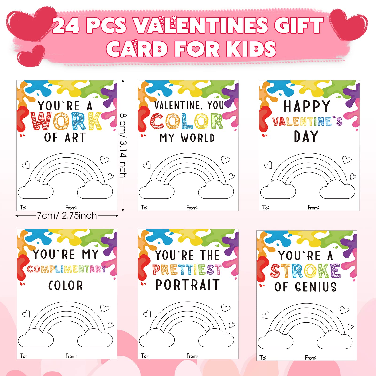 Foto 3 pulgar | Juego De Tarjetas De Regalo De San Valentín Con Minijuegos De Pintura Para Niños - Venta Internacional.